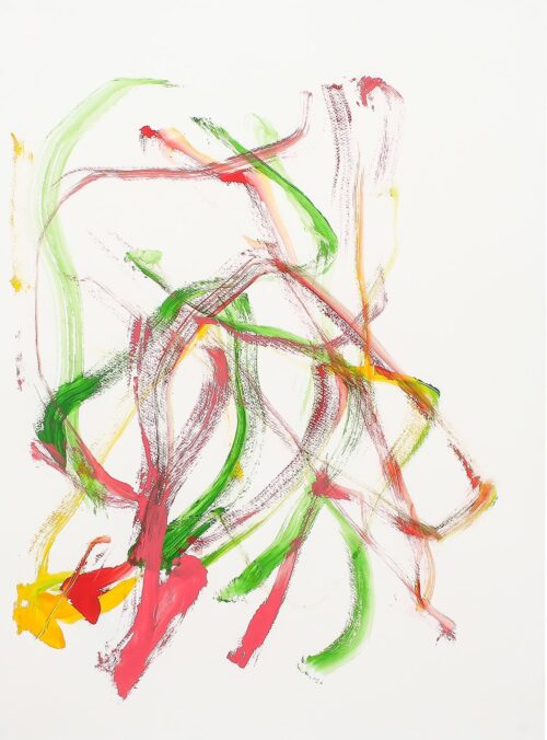 Elephant Art Painting with Colorful Lines from Thailand, 'Fun Run'